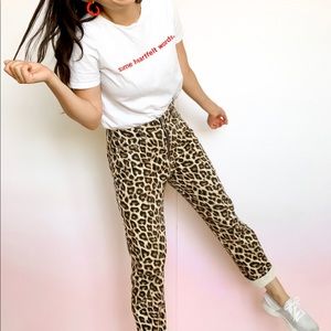 Cheetah print, high waisted, pants!